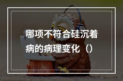 哪项不符合硅沉着病的病理变化（）