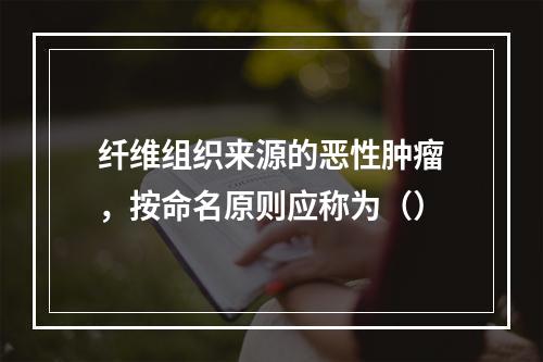 纤维组织来源的恶性肿瘤，按命名原则应称为（）