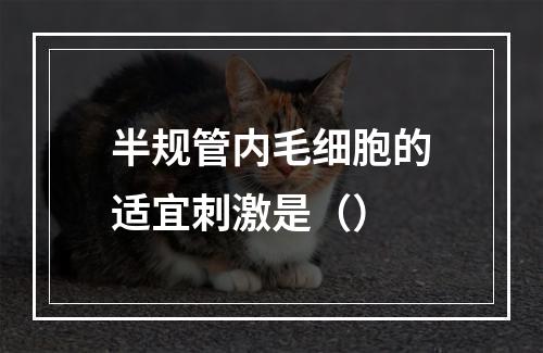 半规管内毛细胞的适宜刺激是（）