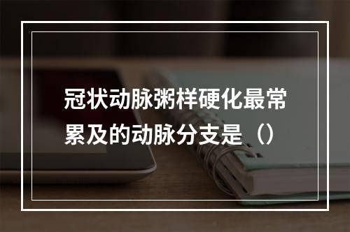 冠状动脉粥样硬化最常累及的动脉分支是（）