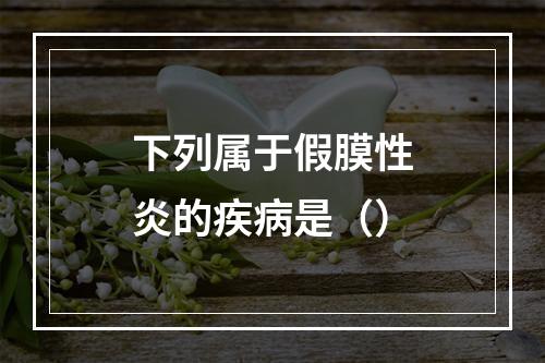 下列属于假膜性炎的疾病是（）