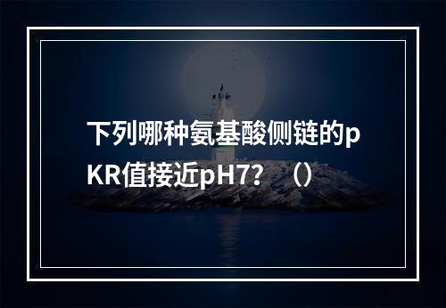 下列哪种氨基酸侧链的pKR值接近pH7？（）