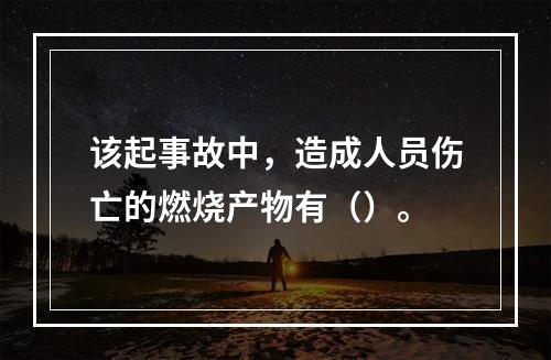 该起事故中，造成人员伤亡的燃烧产物有（）。