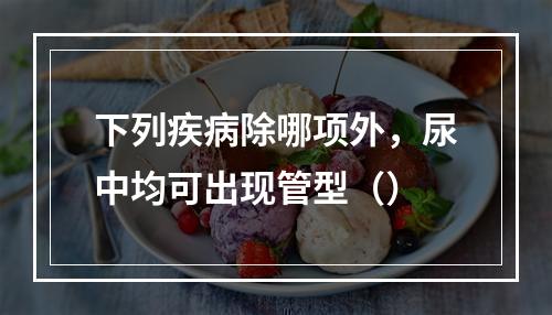 下列疾病除哪项外，尿中均可出现管型（）