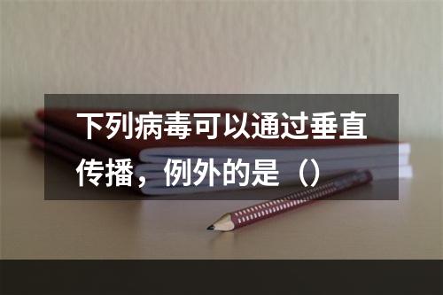 下列病毒可以通过垂直传播，例外的是（）