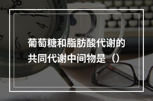 葡萄糖和脂肪酸代谢的共同代谢中间物是（）