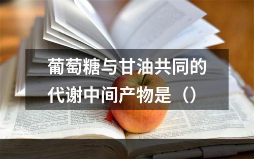 葡萄糖与甘油共同的代谢中间产物是（）