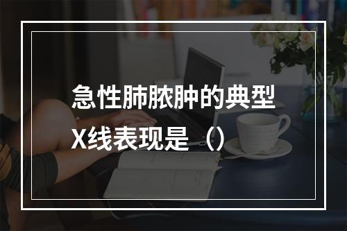 急性肺脓肿的典型X线表现是（）