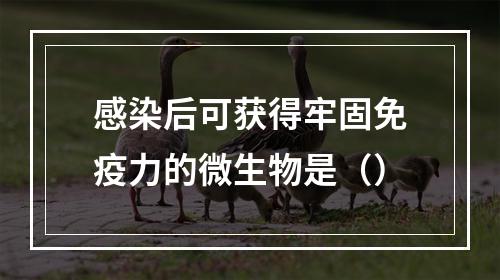 感染后可获得牢固免疫力的微生物是（）