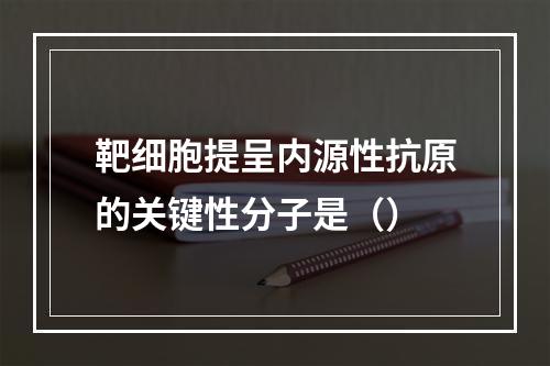 靶细胞提呈内源性抗原的关键性分子是（）