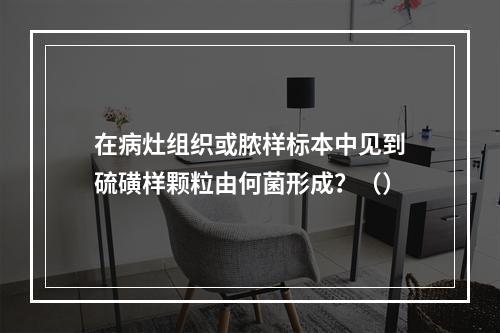 在病灶组织或脓样标本中见到硫磺样颗粒由何菌形成？（）