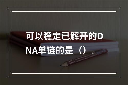 可以稳定已解开的DNA单链的是（）。