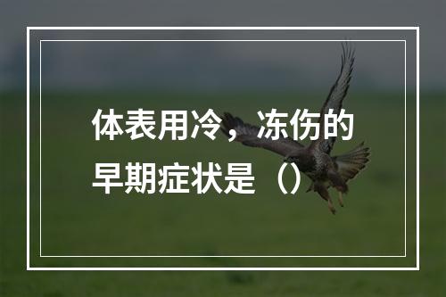 体表用冷，冻伤的早期症状是（）