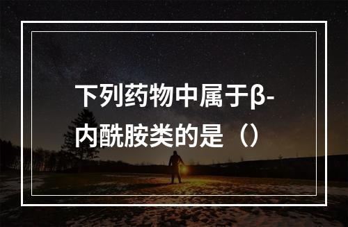 下列药物中属于β-内酰胺类的是（）