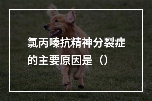 氯丙嗪抗精神分裂症的主要原因是（）