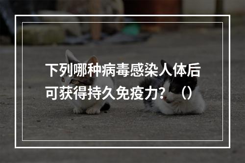 下列哪种病毒感染人体后可获得持久免疫力？（）