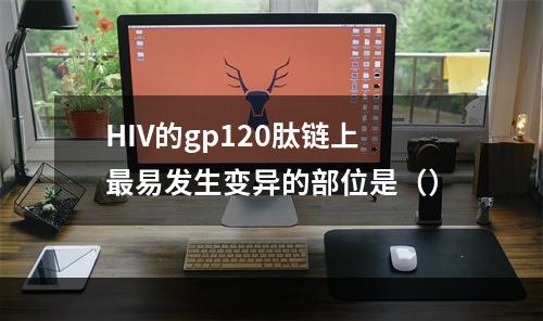 HIV的gp120肽链上最易发生变异的部位是（）