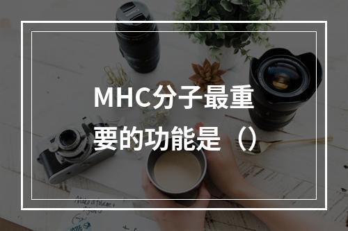 MHC分子最重要的功能是（）