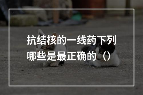 抗结核的一线药下列哪些是最正确的（）