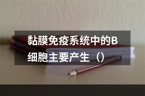 黏膜免疫系统中的B细胞主要产生（）