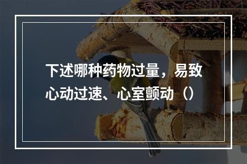 下述哪种药物过量，易致心动过速、心室颤动（）