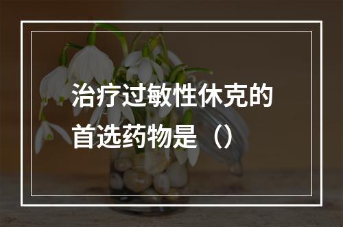 治疗过敏性休克的首选药物是（）