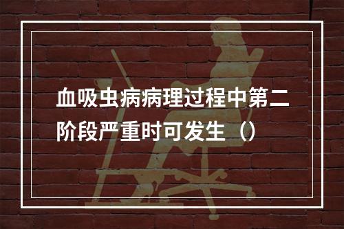 血吸虫病病理过程中第二阶段严重时可发生（）