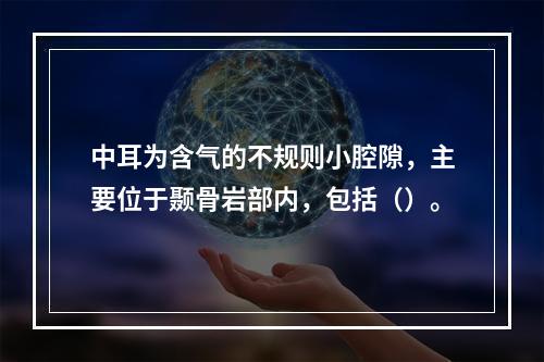 中耳为含气的不规则小腔隙，主要位于颞骨岩部内，包括（）。