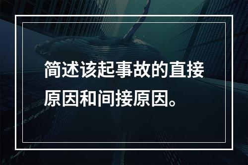 简述该起事故的直接原因和间接原因。