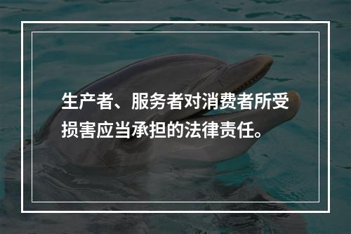 生产者、服务者对消费者所受损害应当承担的法律责任。