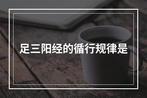 足三阳经的循行规律是