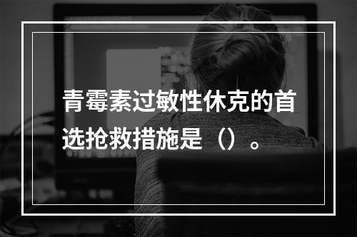 青霉素过敏性休克的首选抢救措施是（）。