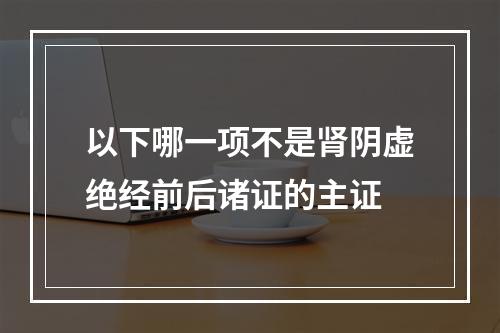 以下哪一项不是肾阴虚绝经前后诸证的主证