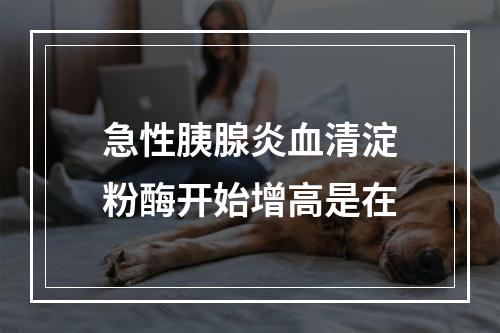 急性胰腺炎血清淀粉酶开始增高是在