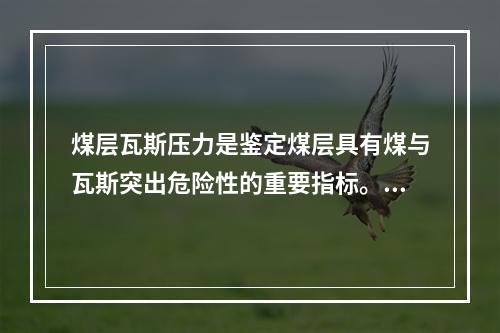 煤层瓦斯压力是鉴定煤层具有煤与瓦斯突出危险性的重要指标。根据