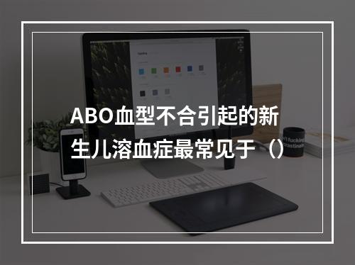 ABO血型不合引起的新生儿溶血症最常见于（）