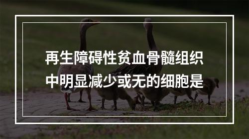 再生障碍性贫血骨髓组织中明显减少或无的细胞是