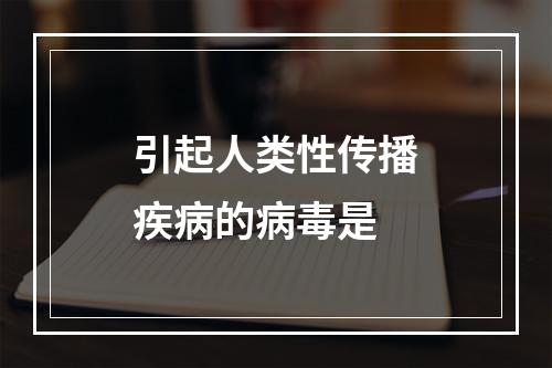 引起人类性传播疾病的病毒是