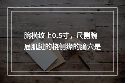 腕横纹上0.5寸，尺侧腕届肌腱的桡侧缘的腧穴是