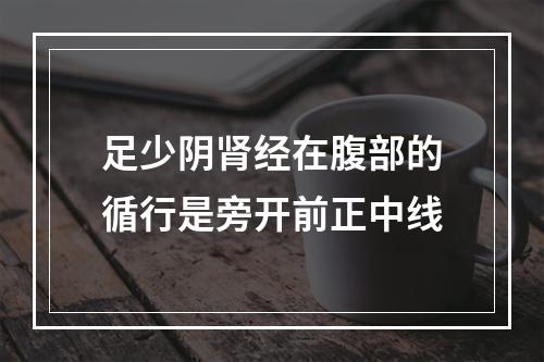 足少阴肾经在腹部的循行是旁开前正中线