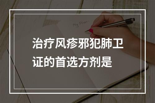 治疗风疹邪犯肺卫证的首选方剂是