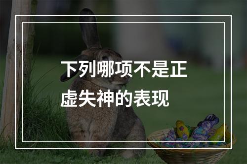 下列哪项不是正虚失神的表现