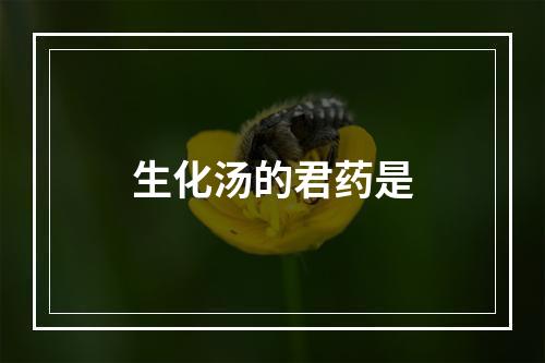 生化汤的君药是