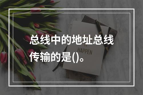 总线中的地址总线传输的是()。