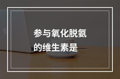 参与氧化脱氨的维生素是