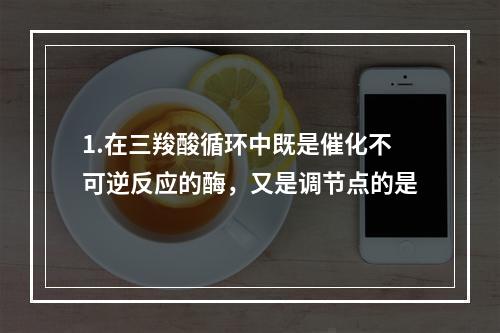 1.在三羧酸循环中既是催化不可逆反应的酶，又是调节点的是