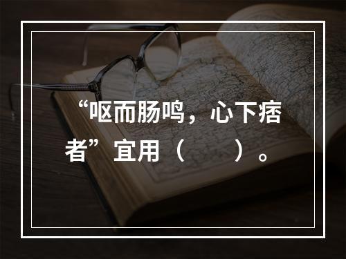 “呕而肠鸣，心下痞者”宜用（　　）。