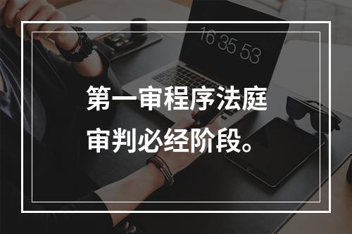 第一审程序法庭审判必经阶段。