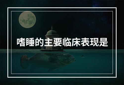 嗜睡的主要临床表现是