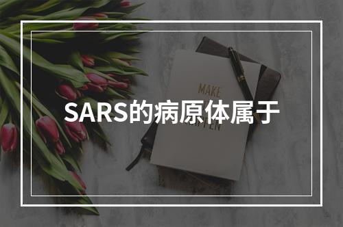 SARS的病原体属于